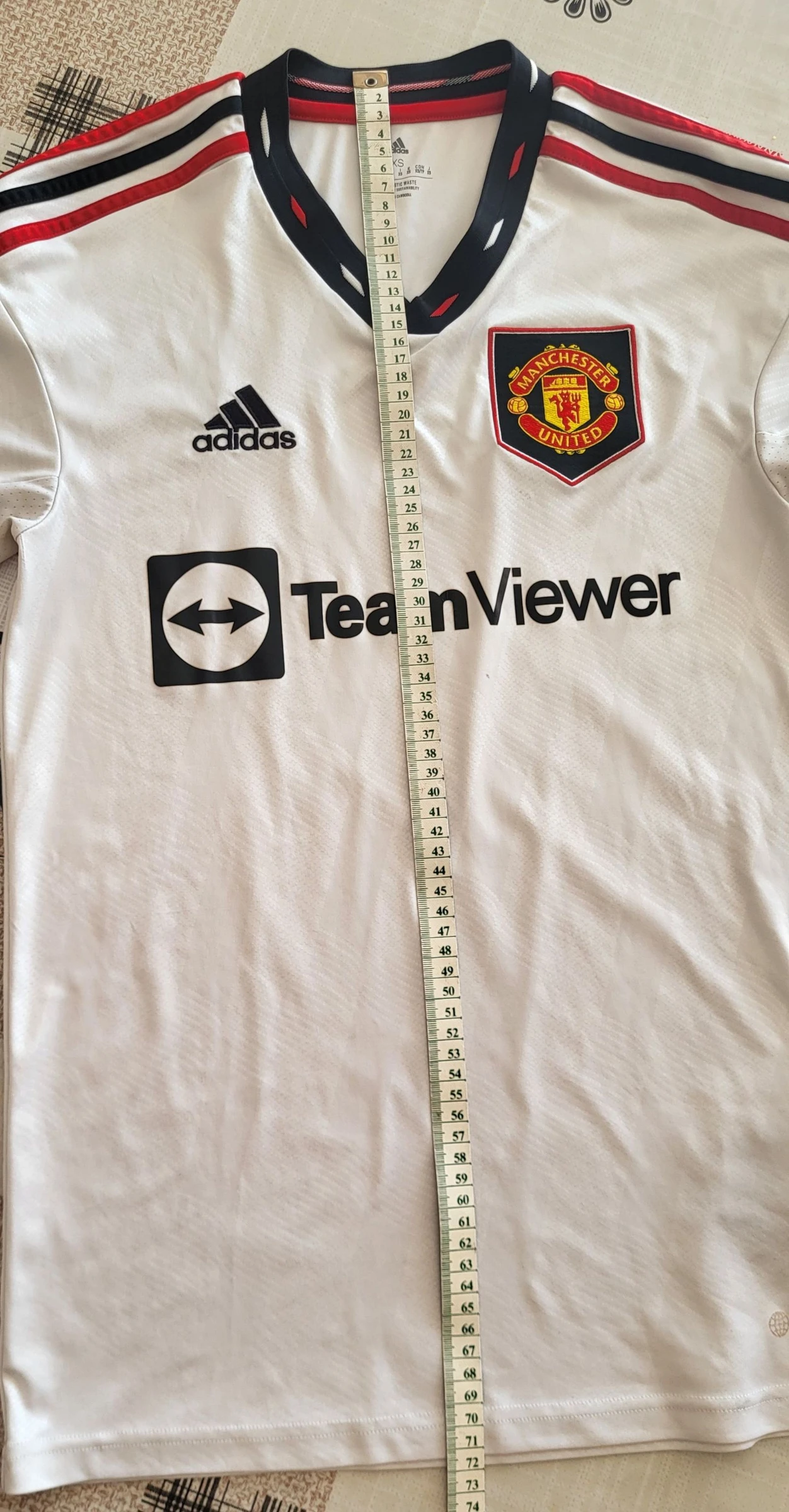 Adidas Manchester United Camisa Visitante 2022/23 H13880 Branca T.PP Autêntica TBE – photo 10